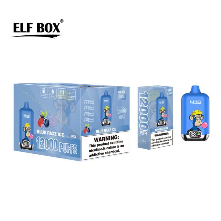 blue razz ice elf box digital 12000 bivpebd12000