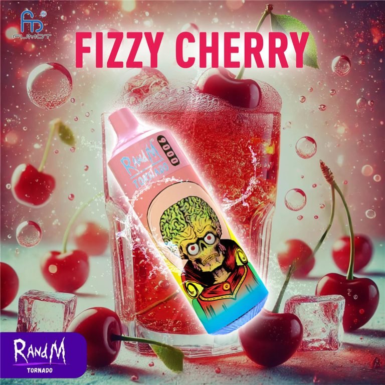 Fizzy Cherry RandM Tornado Vape 9000 bivprt9000
